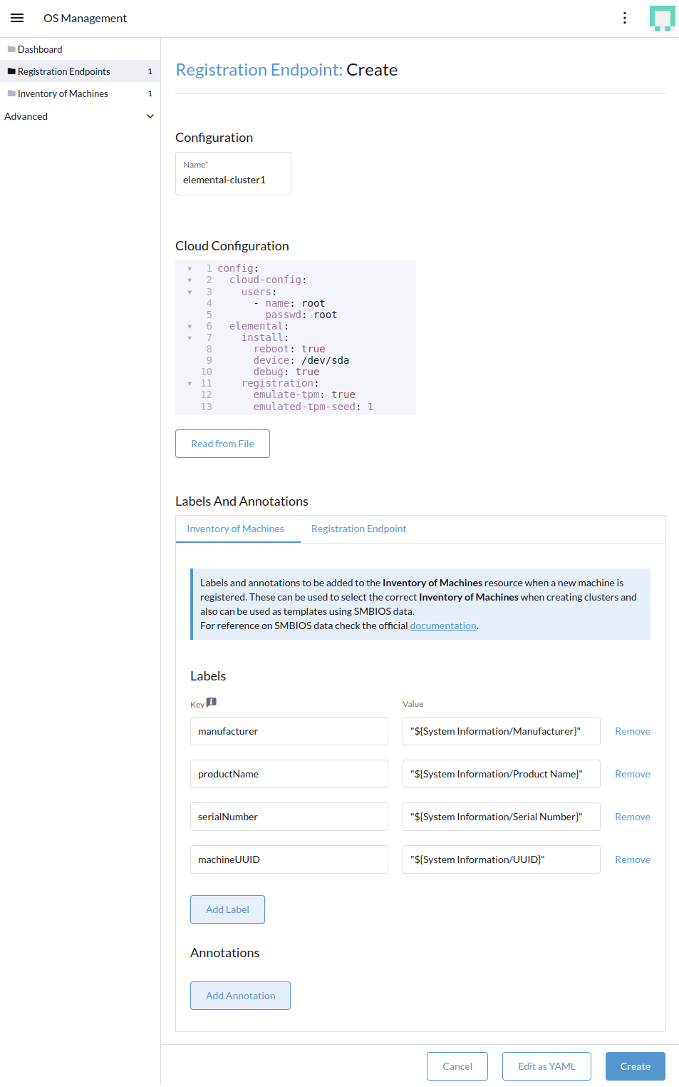 Create a Registration Endpoint with UI